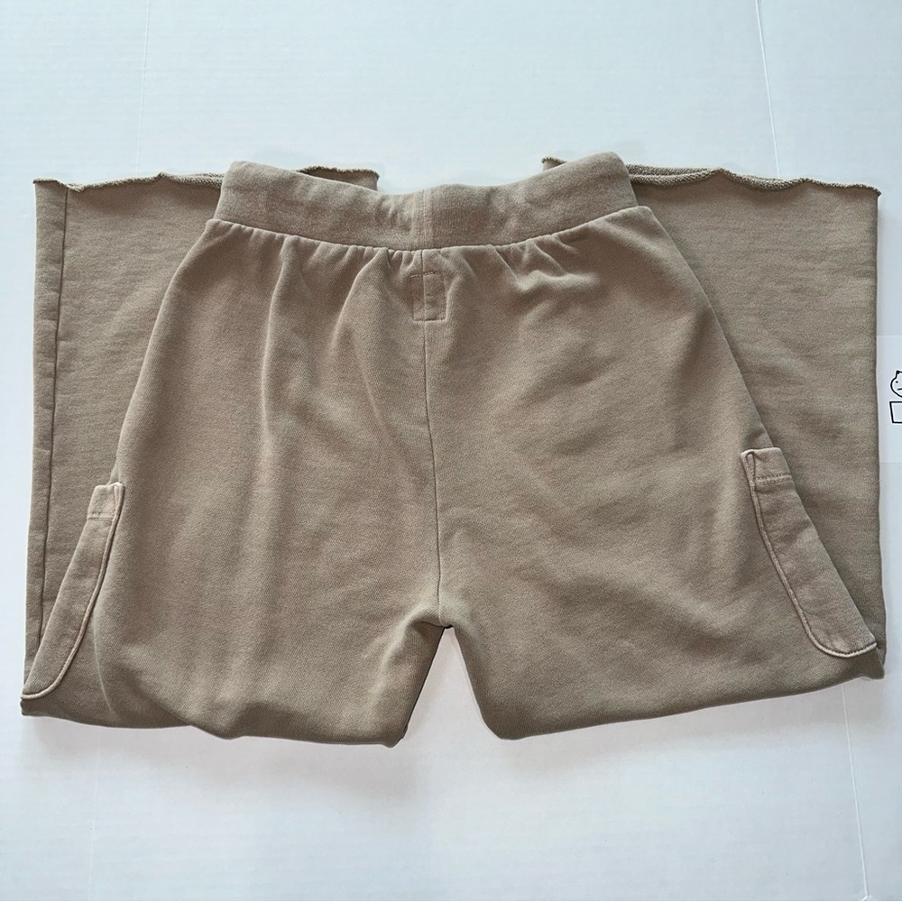 NSF Clothing Jayla Cropped Wide-Leg Cotton Sweatpants Elastic Drawstring Pockets - Picture 5 of 10